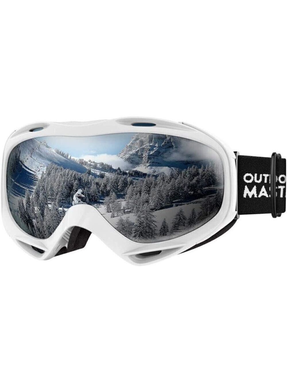 Snowboard Ski Goggles Over Glasses Men, Women & Youth 100% UV Protection & Pouch